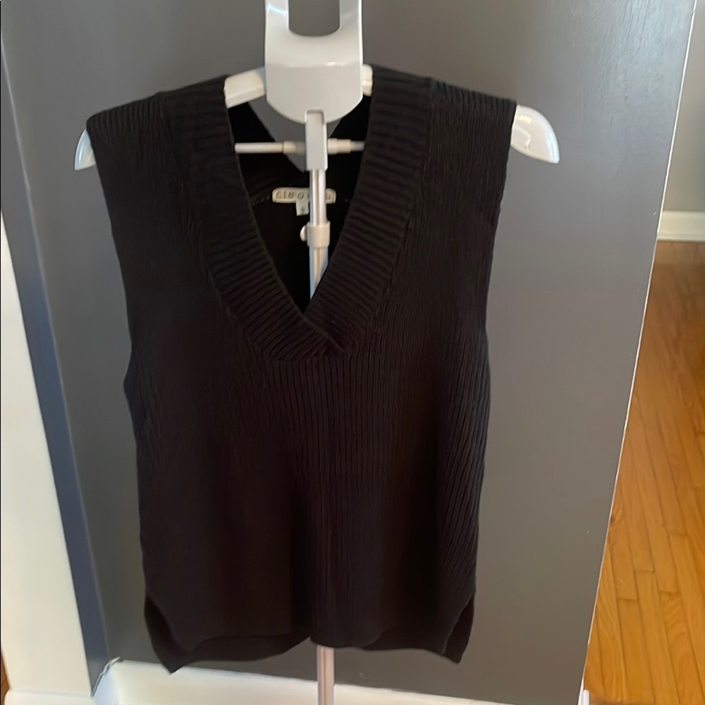 Cleo Black V-Neck Sweater